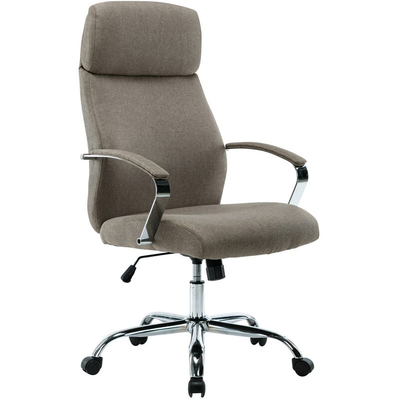 

CLP - Silla De Oficina Faro XL En Simil Cuero o Tela Gris topo Tela