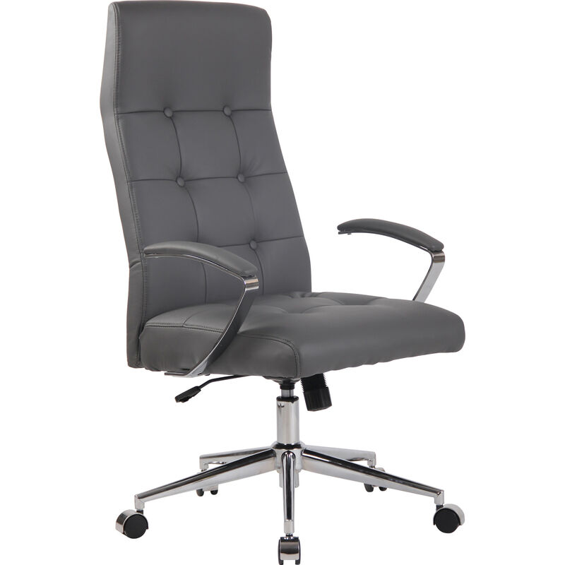 

CLP - Silla De Oficina Fynn Tapizada En Tela o Simil Cuero Gris Cuero sintético