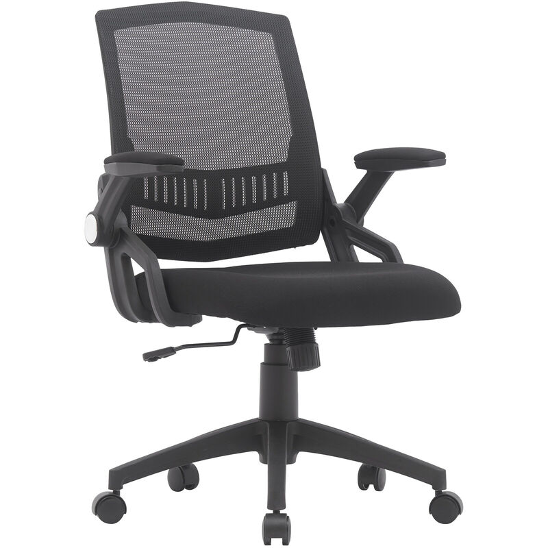 

Silla de oficina giratoria 360 ° Asiento de malla transpirable Reposabrazos ajustable Negro 62x50x94cm - Negro