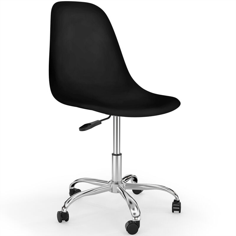

Silla de oficina giratoria con ruedas - Denisse Negro