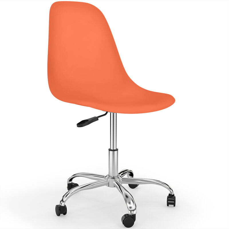 

Silla de oficina giratoria con ruedas - Denisse Naranja