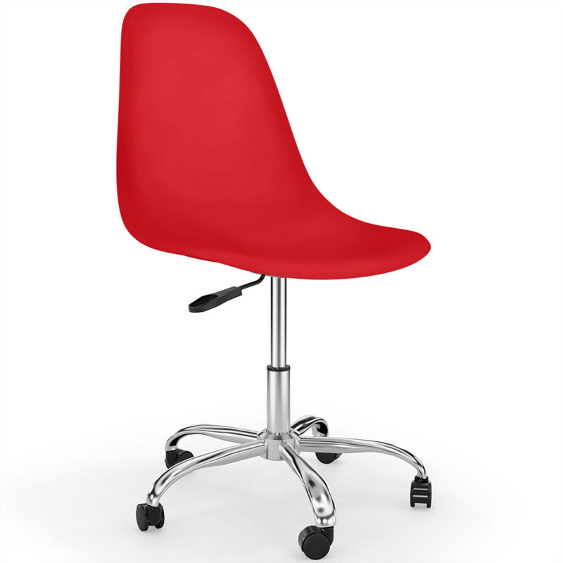 

Silla de oficina giratoria con ruedas - Denisse Rojo