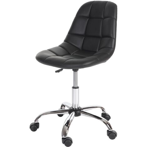 Silla de oficina giratoria con ruedas en sintético negro 040002031