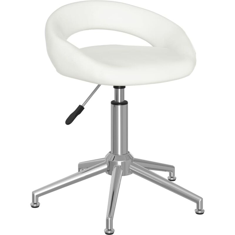 

Silla de oficina giratoria de cuero sintético blanco
