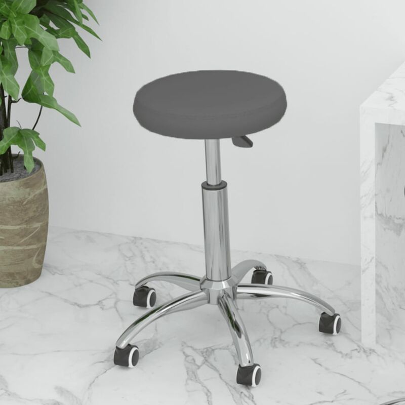 

Silla de oficina giratoria de cuero sintético gris