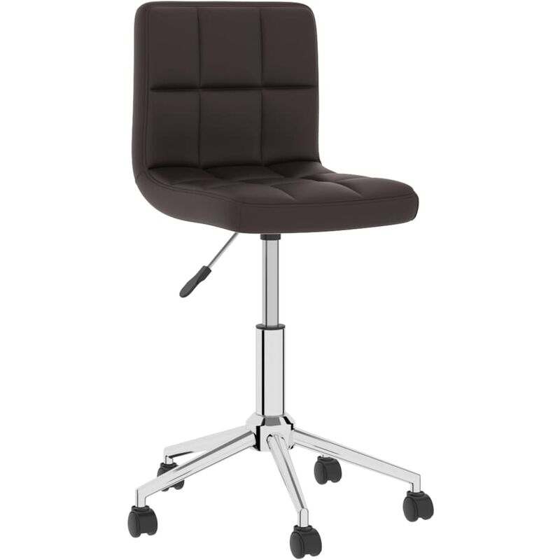 

Silla de oficina giratoria de cuero sintético marrón