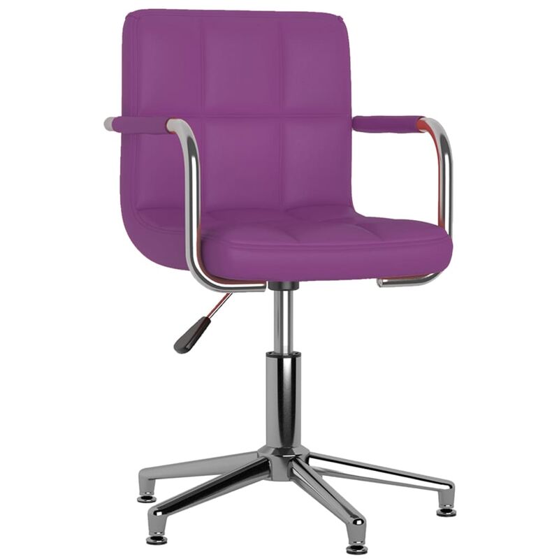 

Silla de oficina giratoria de cuero sintético morado