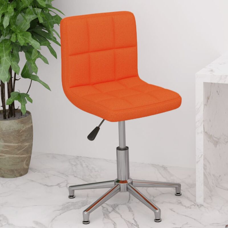 

Silla de oficina giratoria de cuero sintético naranja