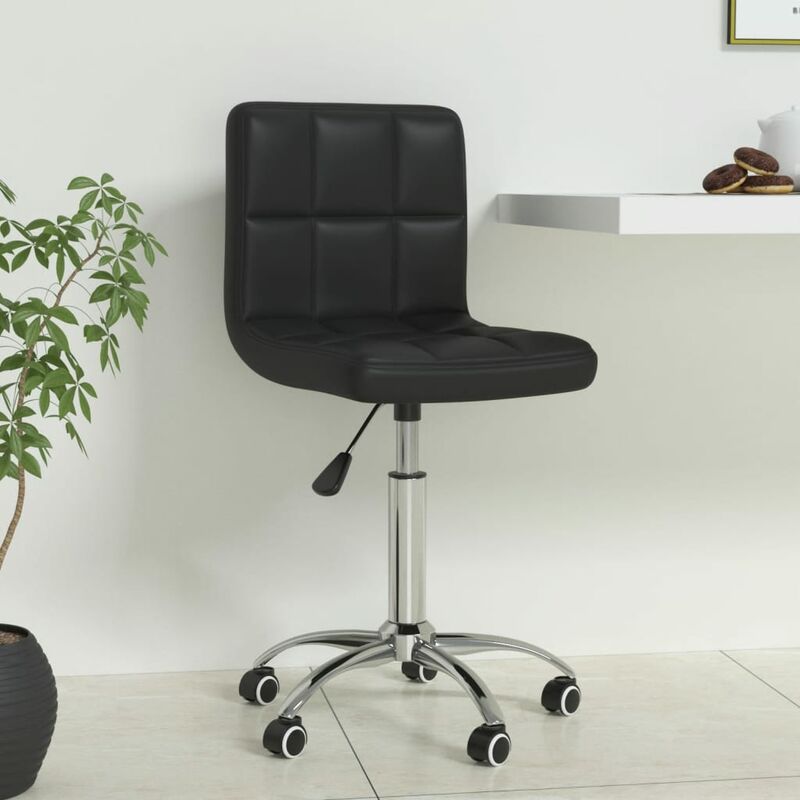 

Silla de oficina giratoria de cuero sintético negro