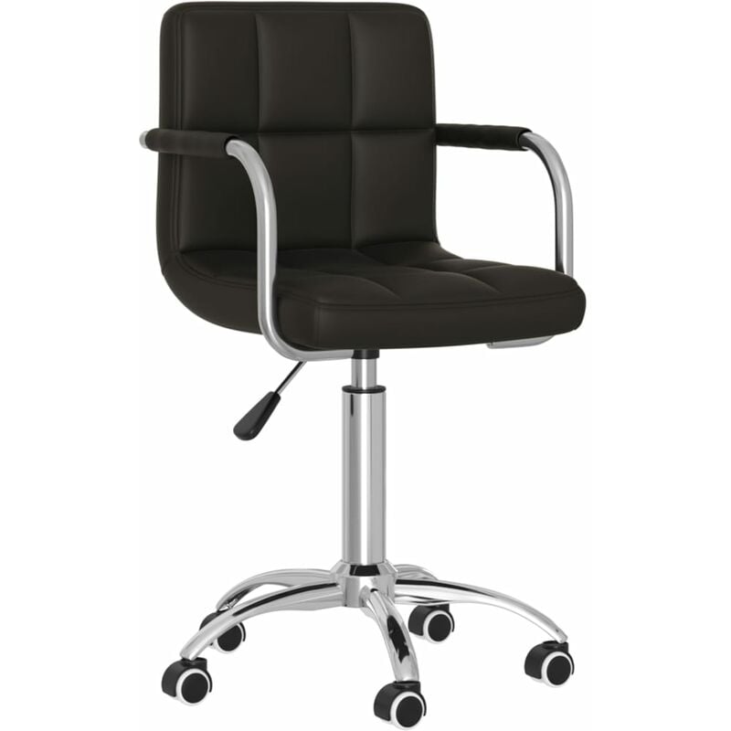 

Silla de oficina giratoria de cuero sintético negro