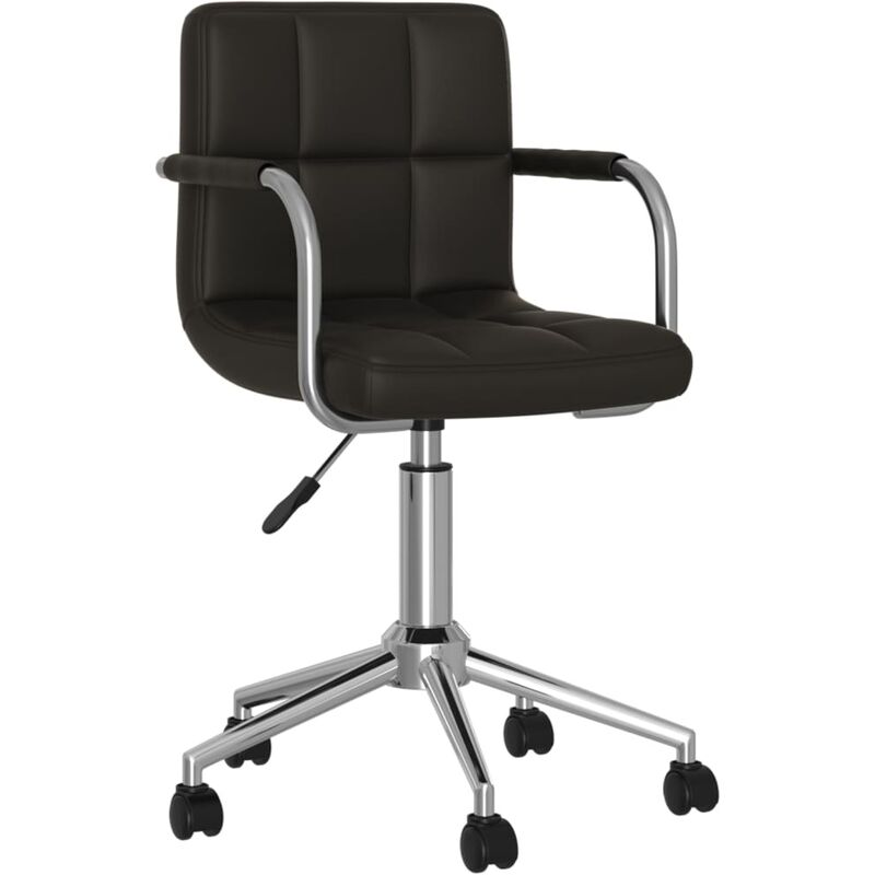 

Silla de oficina giratoria de cuero sintético negro