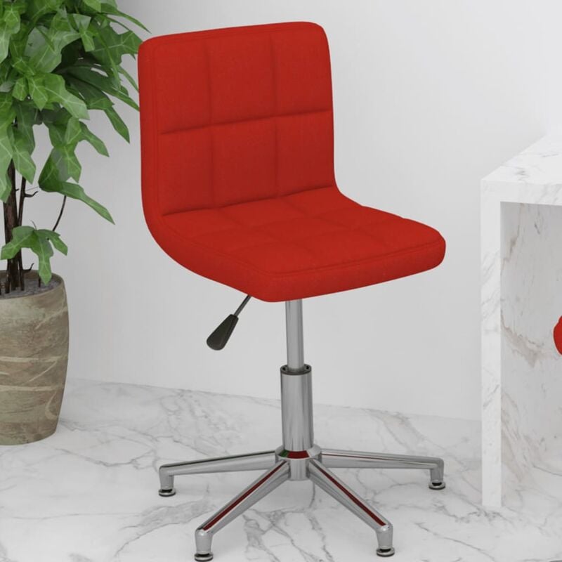 

Silla de oficina giratoria de cuero sintético rojo vino tinto