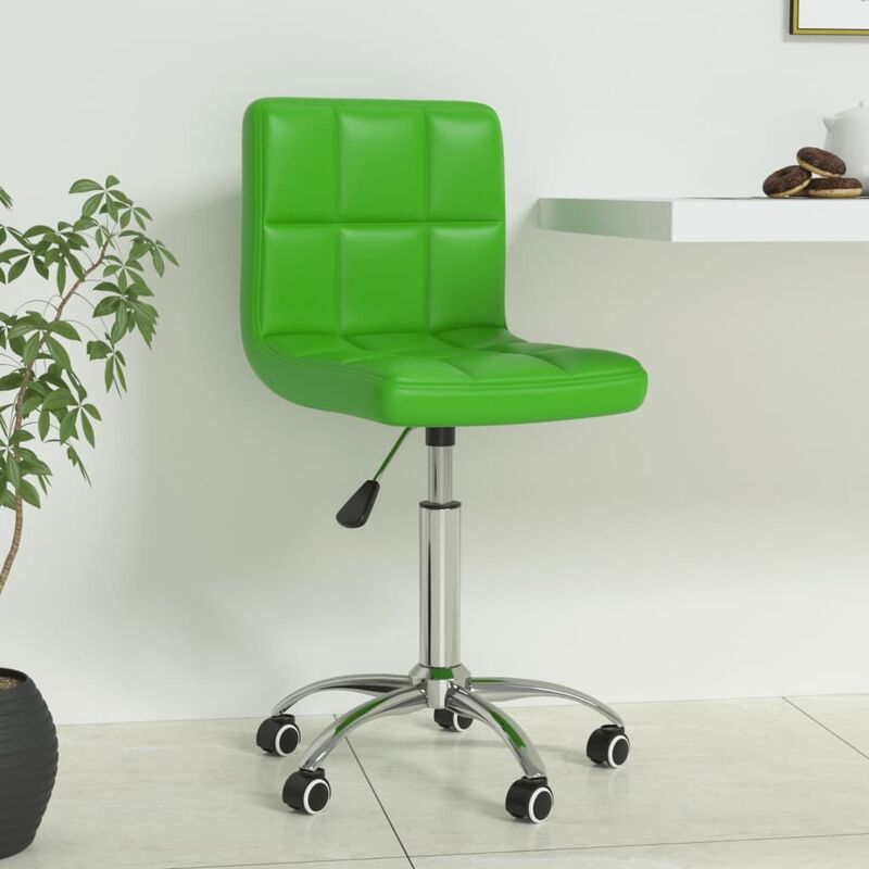 

Silla de oficina giratoria de cuero sintético verde
