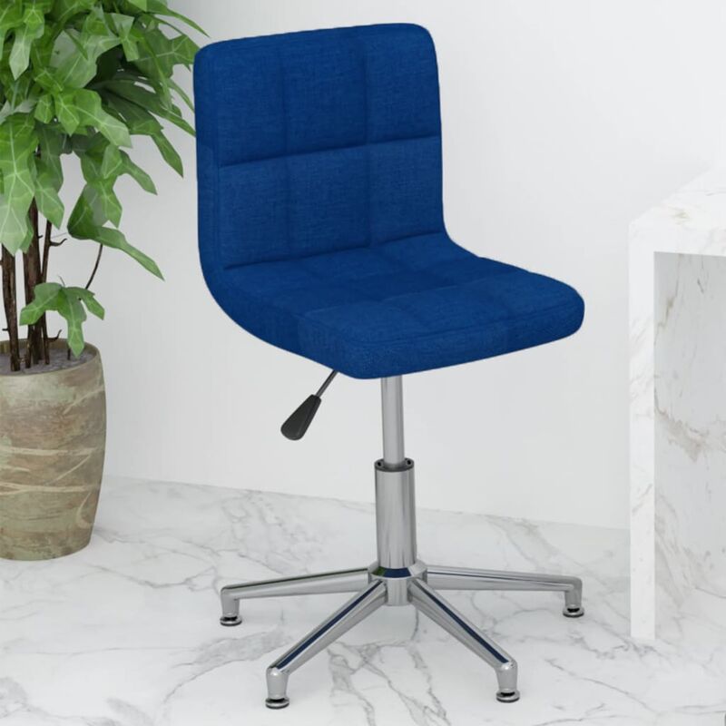 

Silla de oficina giratoria de tela azul