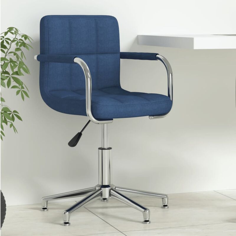

Silla de oficina giratoria de tela azul