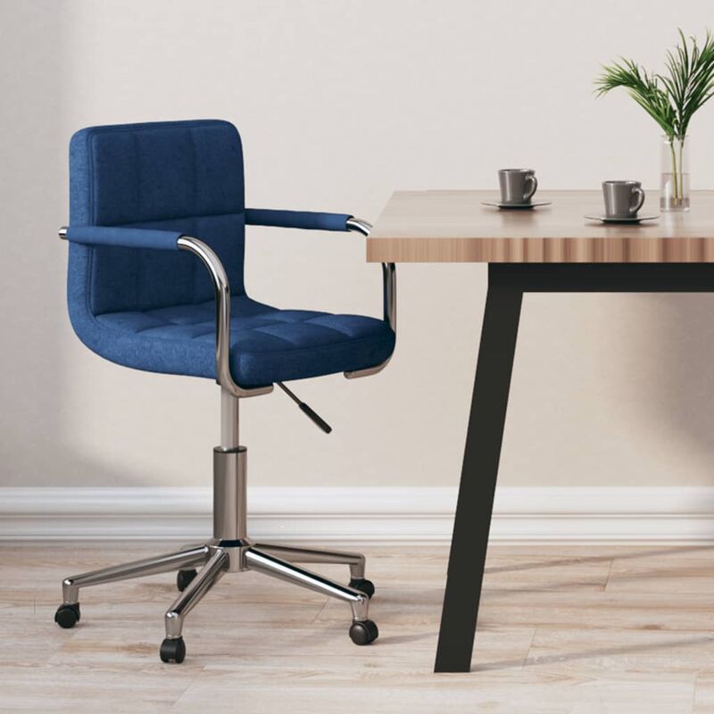 

Silla de oficina giratoria de tela azul