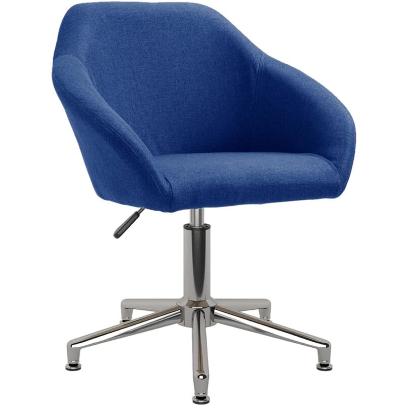 

Silla de oficina giratoria de tela azul