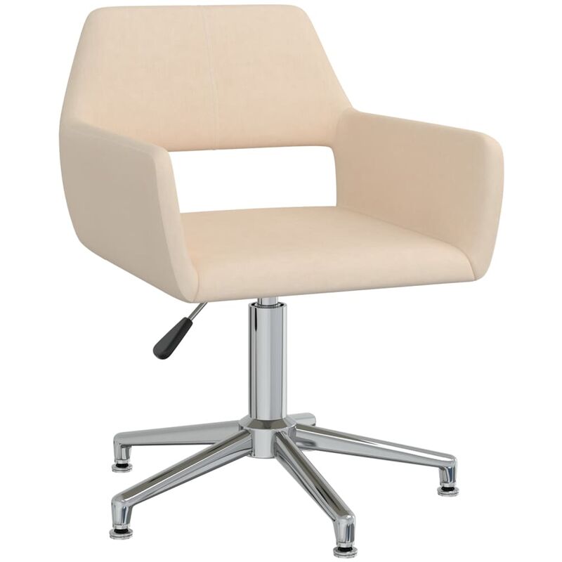 

Silla de oficina giratoria de tela color crema