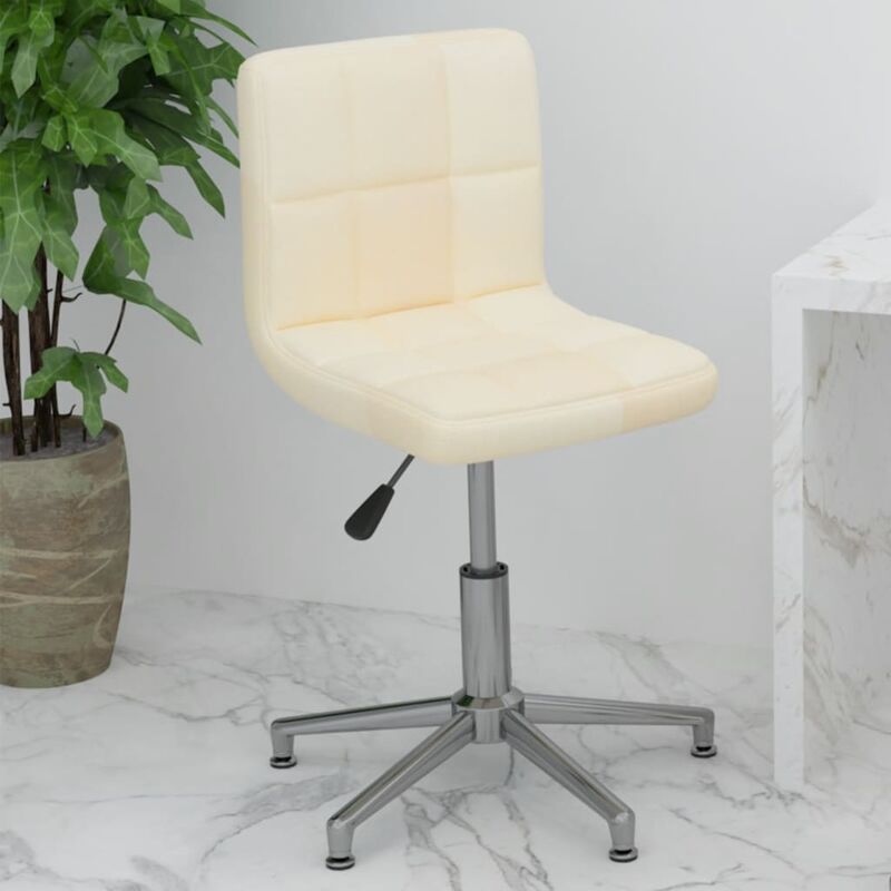 

Silla de oficina giratoria de tela color crema