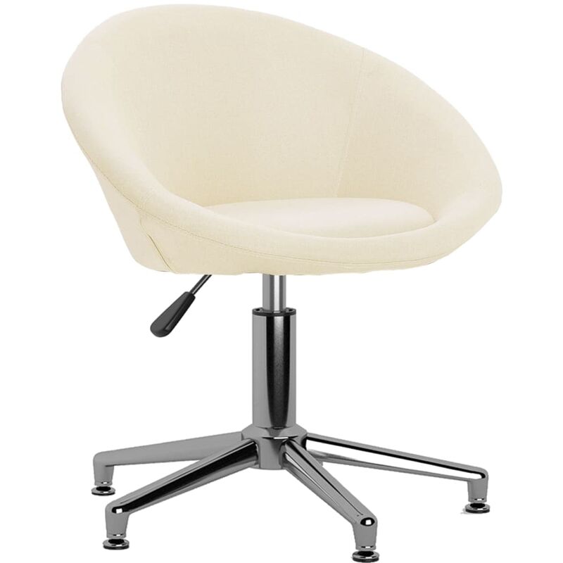 

Silla de oficina giratoria de tela color crema