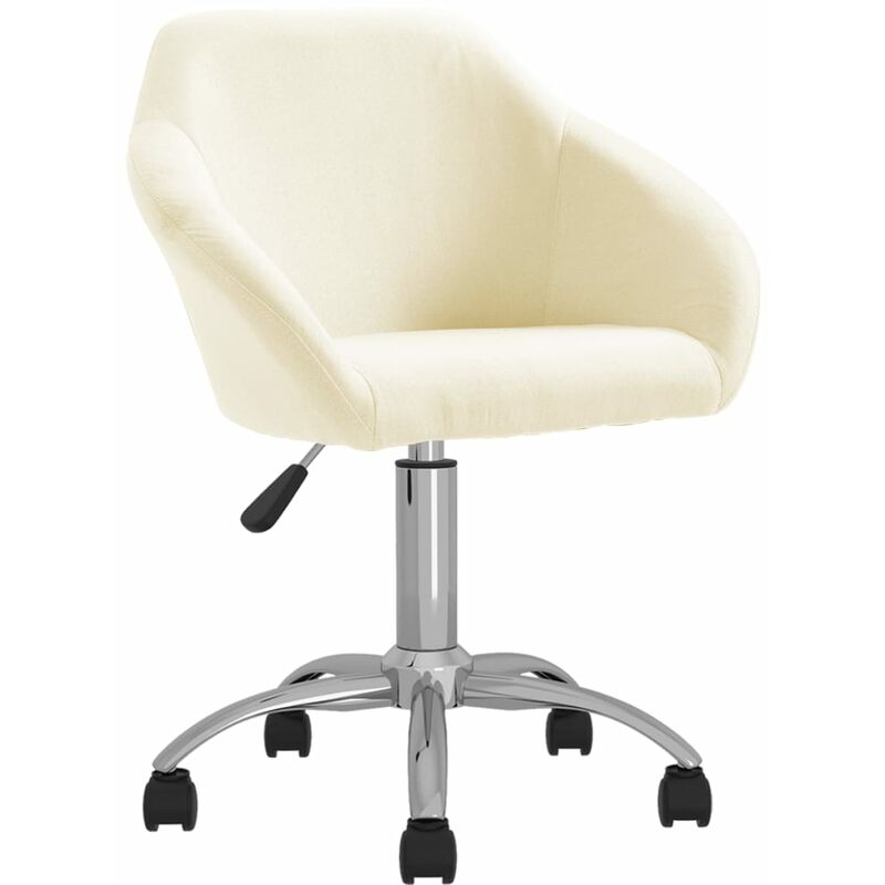 

Silla de oficina giratoria de tela color crema
