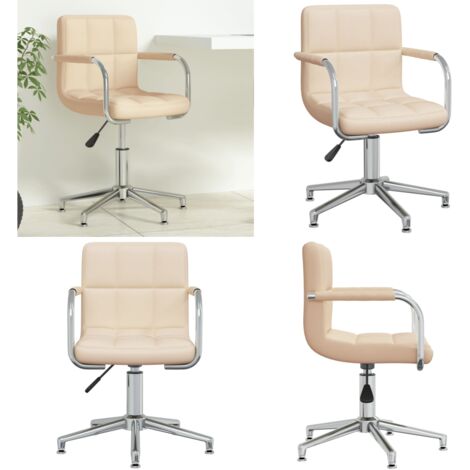 Silla de oficina giratoria de tela color crema - Silla de oficina - Silla de oficina giratoria