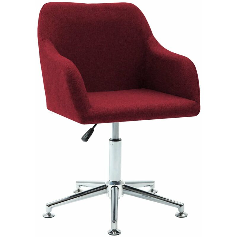 

Silla de oficina giratoria de tela color vino tinto