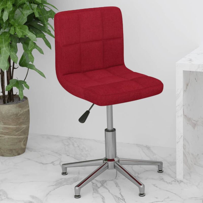 

Silla de oficina giratoria de tela color vino tinto