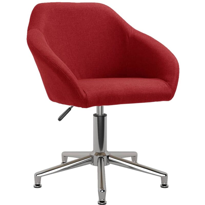 

Silla de oficina giratoria de tela color vino tinto