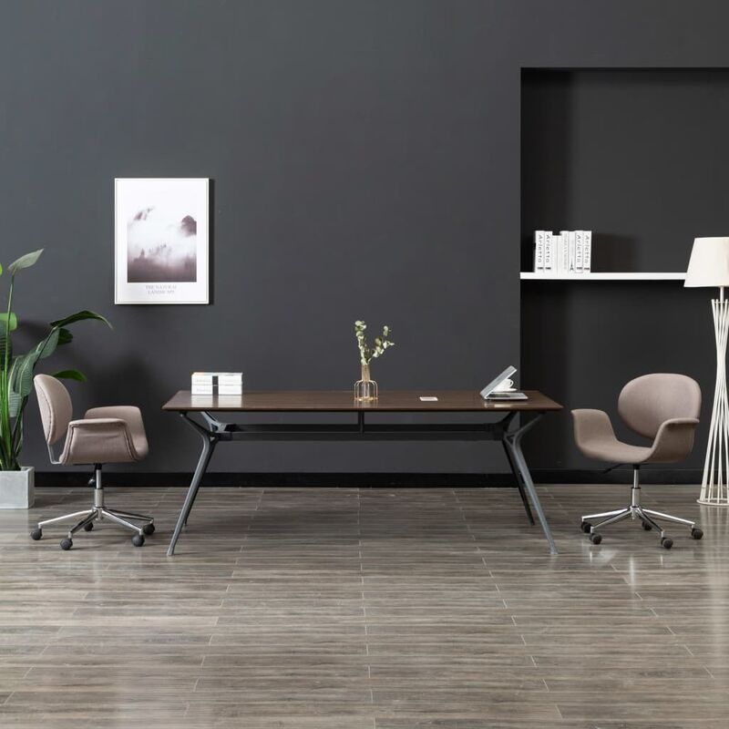 

Silla de oficina giratoria de tela gris taupe