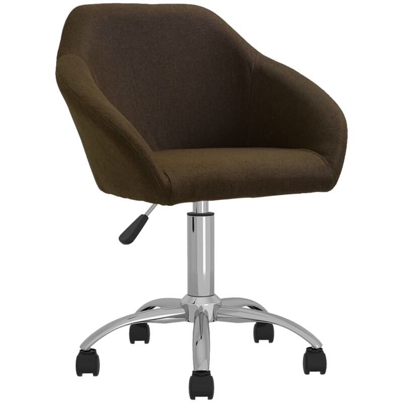 

Silla de oficina giratoria de tela marrón oscuro