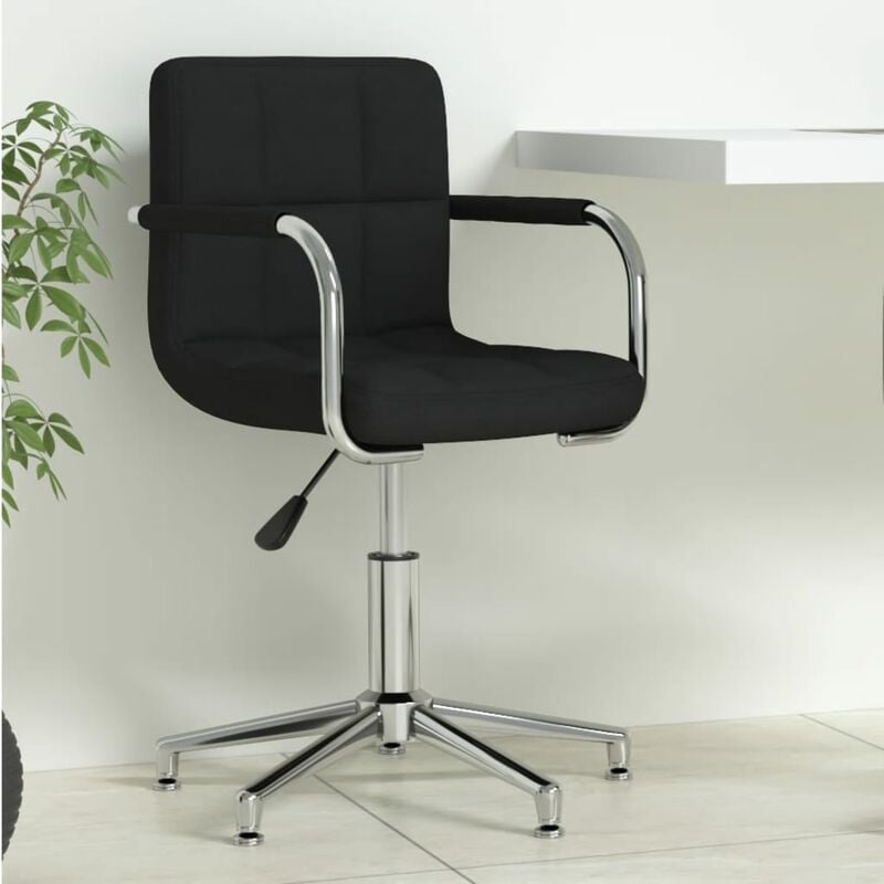 

Silla de oficina giratoria de tela negra