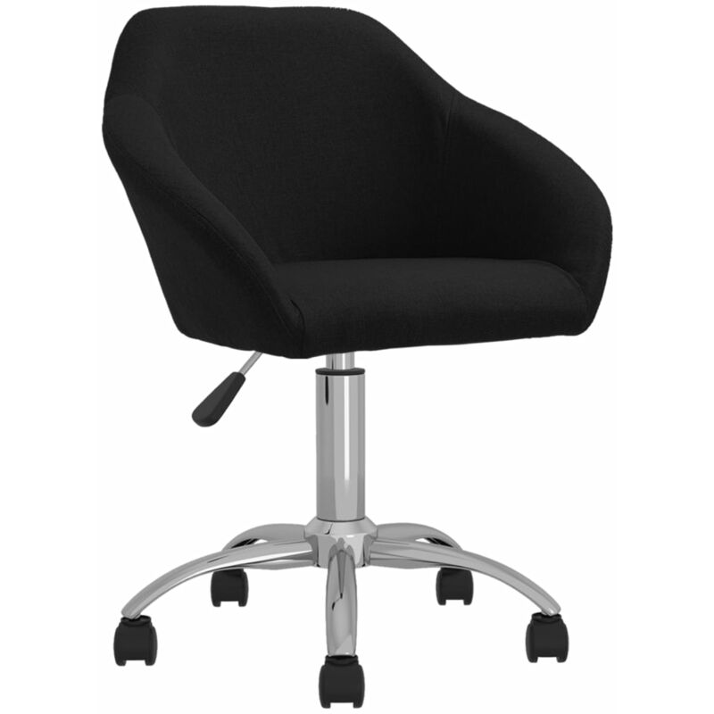

Silla de oficina giratoria de tela negra