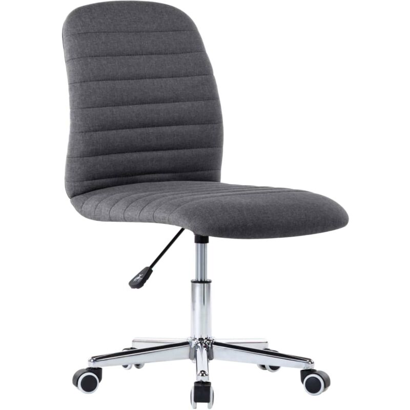 

vidaXL Silla de Oficina Giratoria Tela Gris Oscuro - Gris
