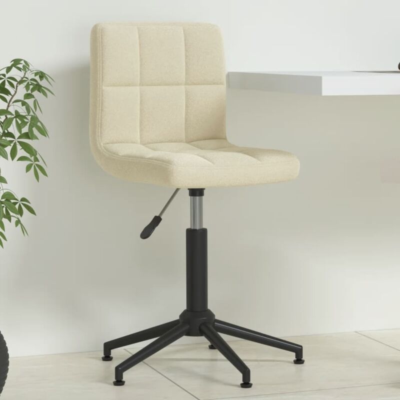 

Silla de oficina giratoria de terciopelo crema
