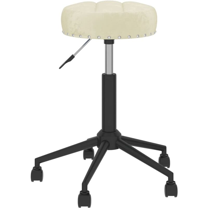 

Silla de oficina giratoria de terciopelo crema