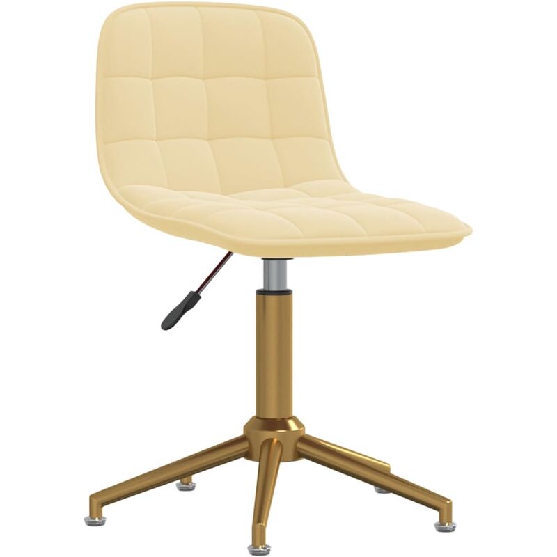 

Silla de oficina giratoria de terciopelo crema
