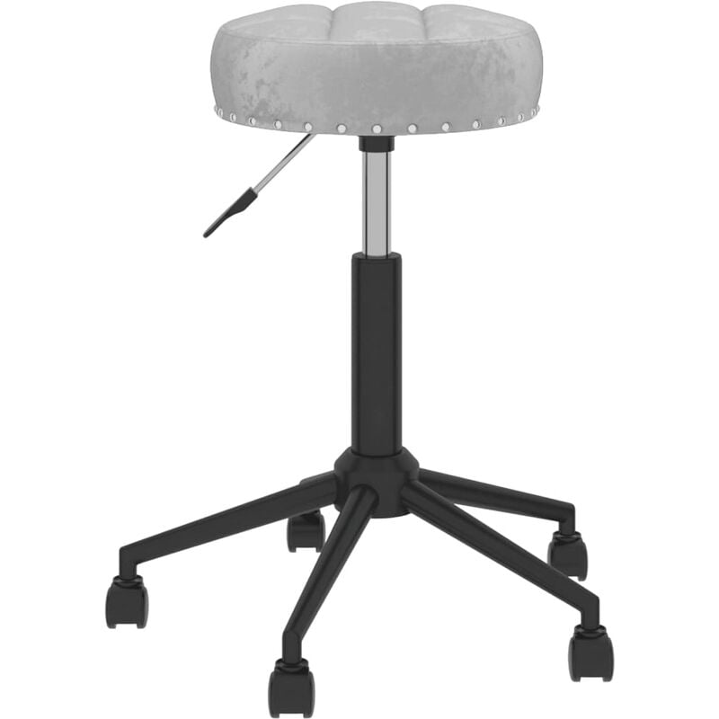 

Silla de oficina giratoria de terciopelo gris