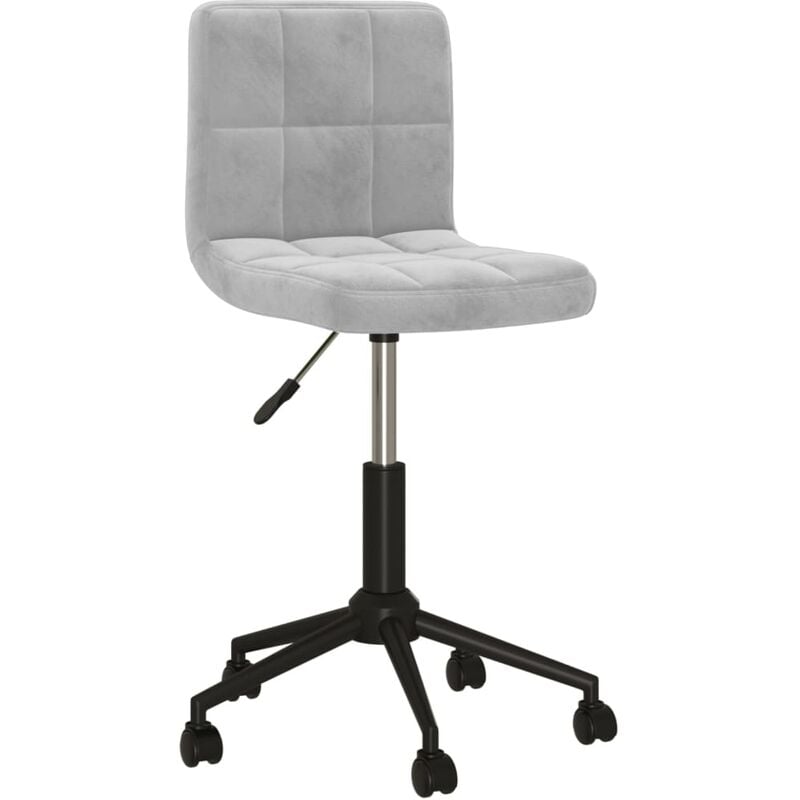 

Silla de oficina giratoria de terciopelo gris claro