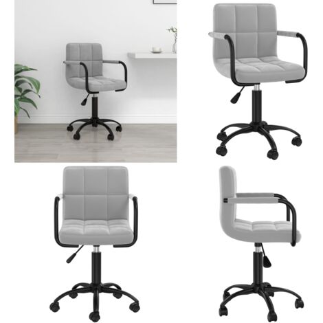 Silla de oficina giratoria de terciopelo gris claro - Silla de oficina - Silla de oficina giratoria