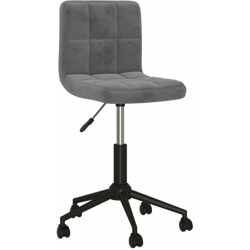 

Silla de oficina giratoria de terciopelo gris oscuro