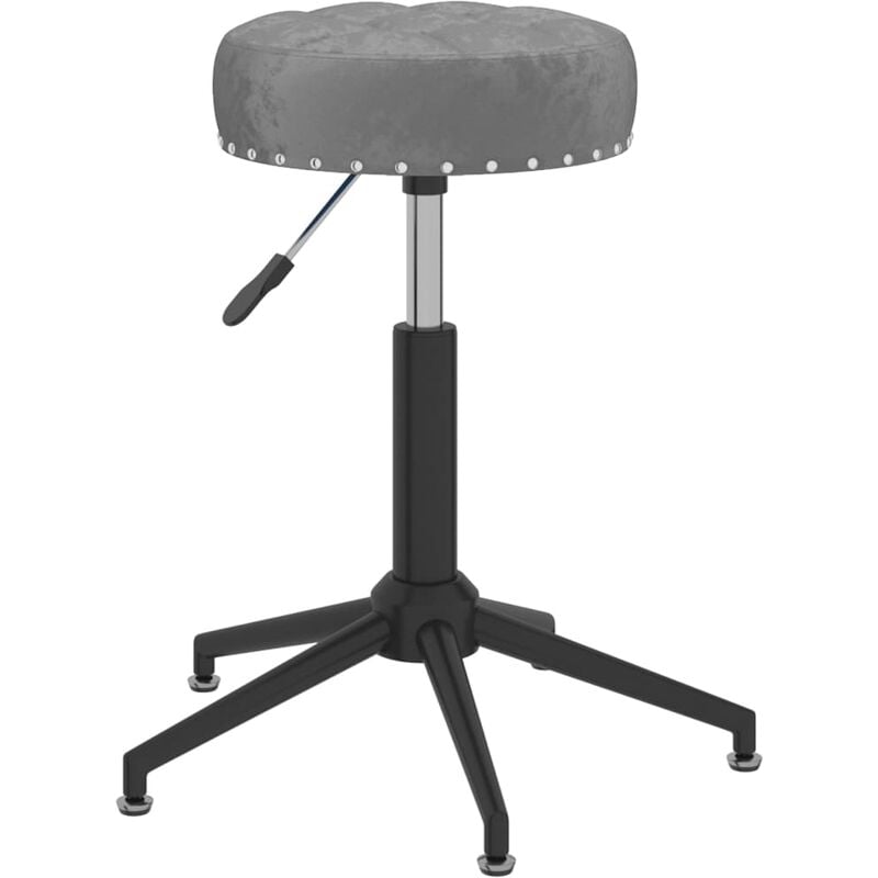 

Silla de oficina giratoria de terciopelo gris oscuro