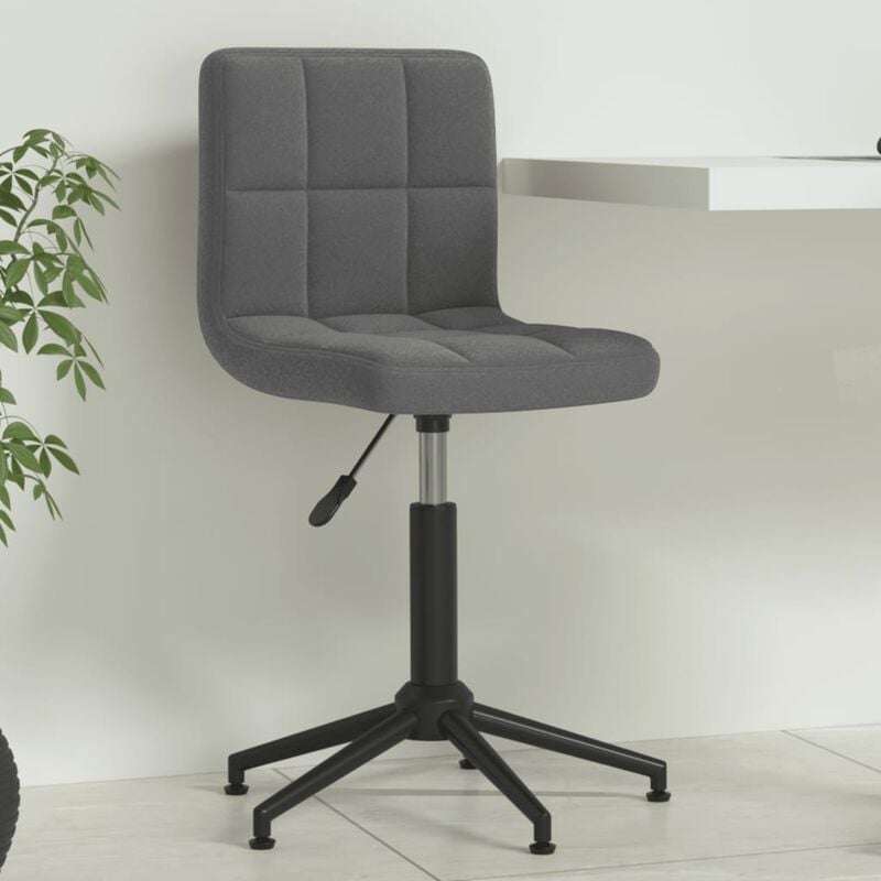 

Silla de oficina giratoria de terciopelo gris oscuro