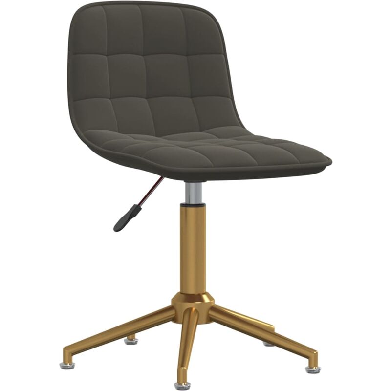 

Silla de oficina giratoria de terciopelo gris oscuro