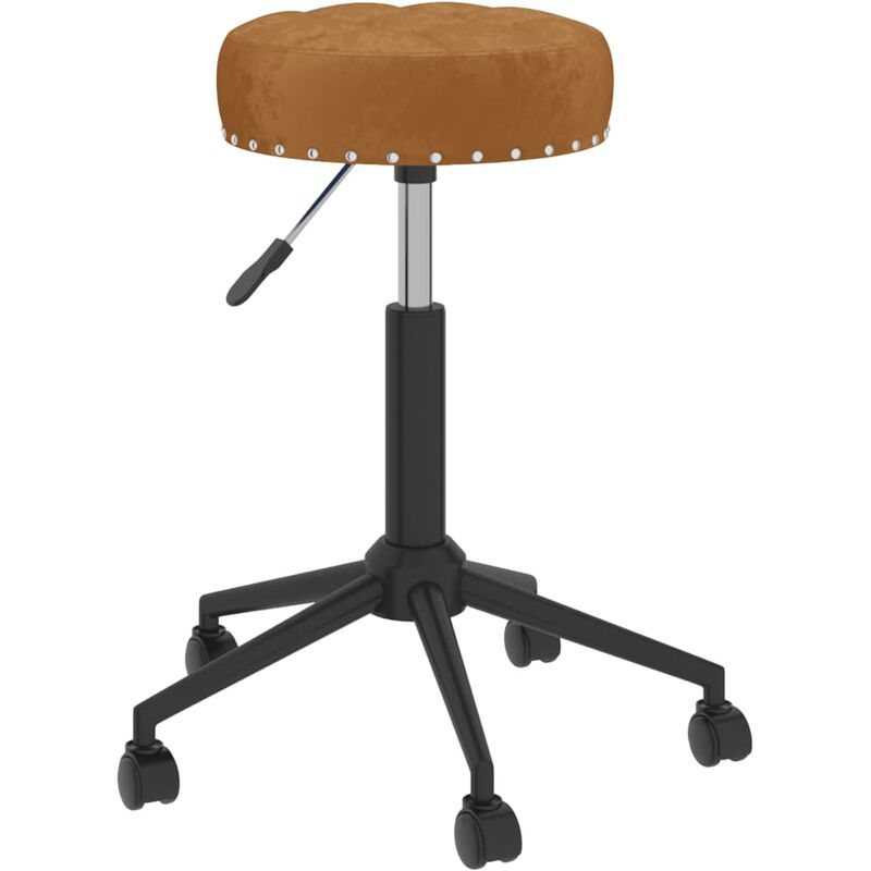 

Silla de oficina giratoria de terciopelo marrón