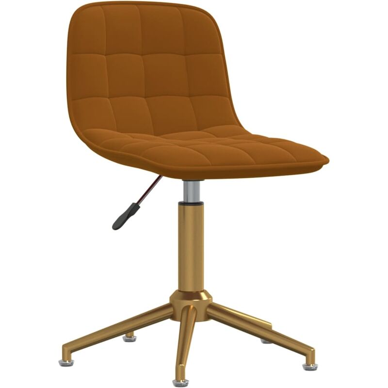 

Silla de oficina giratoria de terciopelo marrón