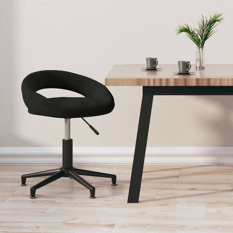 

Silla de oficina giratoria de terciopelo negro