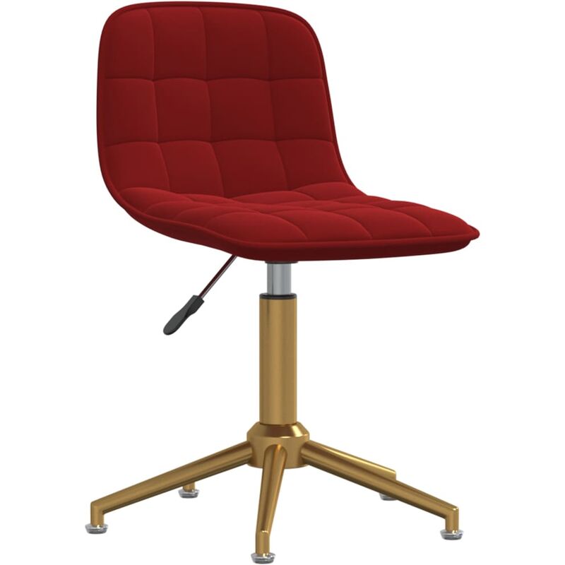 

Silla de oficina giratoria de terciopelo rojo tinto