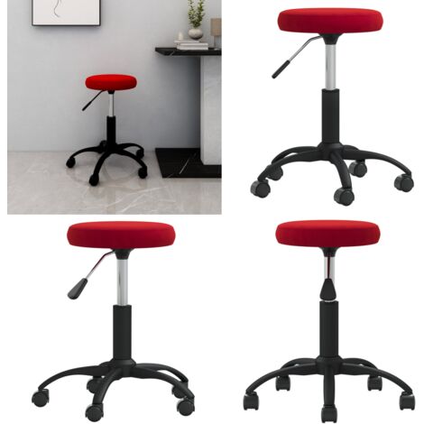 Silla de oficina giratoria de terciopelo rojo tinto - Silla de oficina - Silla de oficina giratoria
