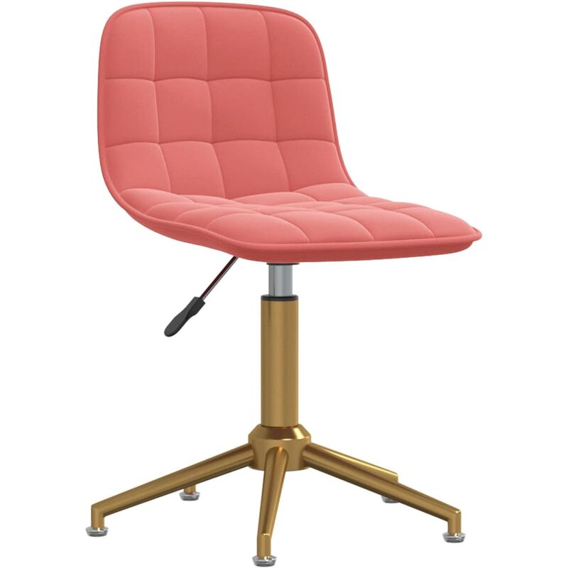 

Silla de oficina giratoria de terciopelo rosa